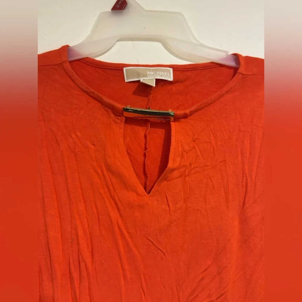 Michael Kors Vibrant Orange Blouse sleeveless top Size XS